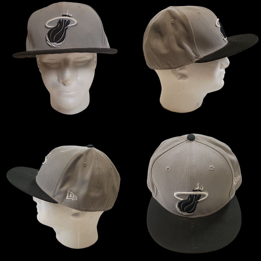 Miami Heat New Era 9Fifty Hardwood Classics Snapback Baseball Hat Size 7 5/8